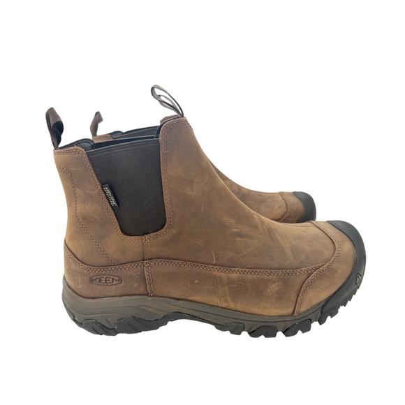 Keen Other - KEEN Anchorage III Waterproof Anchorage Boots Mens Brown Leather Slip On 1017790